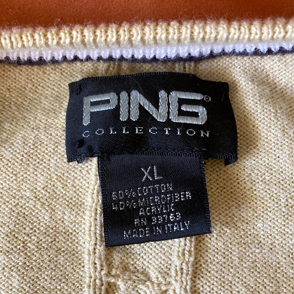 Ping Collection Yellow Knit Sweater Vest - Picture 2 of 4